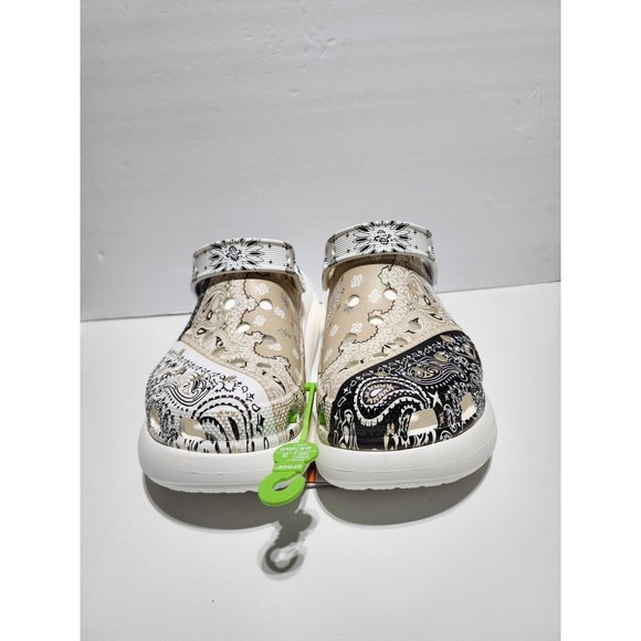 Crocs Classic Crush Bandana Clog Paisley White Men Unisex Slip On 208119-2ZM s10 main image 5